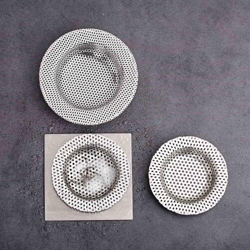 3 Size Stainless Steel Sewer Floor Drain Sink Filter kitchen Bathroom Hair Anti-blocking Filter