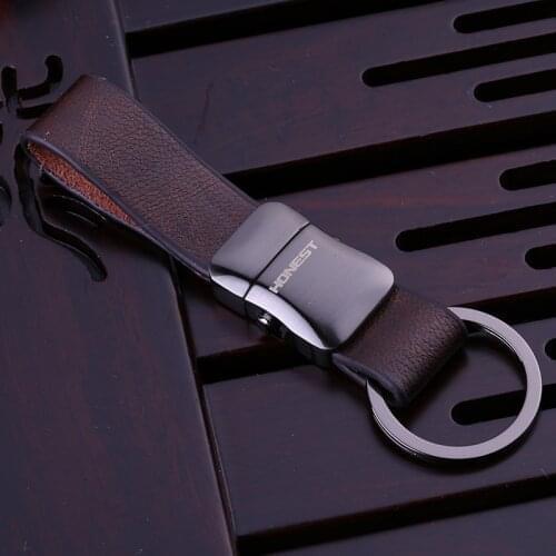 Honest High Quality Top metal Key chain men Car Key Chain Business Key Ring Leather bag charm Key holder Gift Jewelry