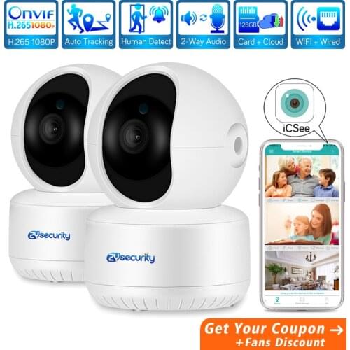 HD 1080P Auto Tracking IP Camera AI Human Detect Wireless Home Security Camera WiFi Audio Siren Alarm Indoor CCTV Camera iCSee