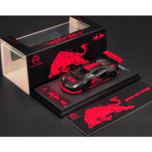 Time Micro 1:64 Die Casting Diorama LP700 Aventado Matte Black Bull Car Model Miniature Carros Brasileiros Toys Free Shipping