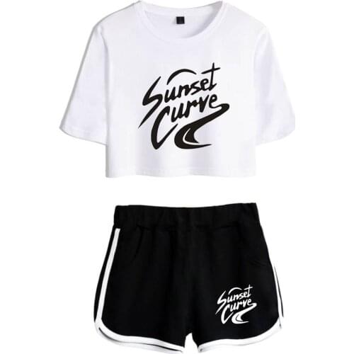 Fashion Julie and the Phantoms T-shirt Suit Female Women Two Piece Set Summer Short Sleeve Crop Top+Shorts Girlss Sexy Tee Sets