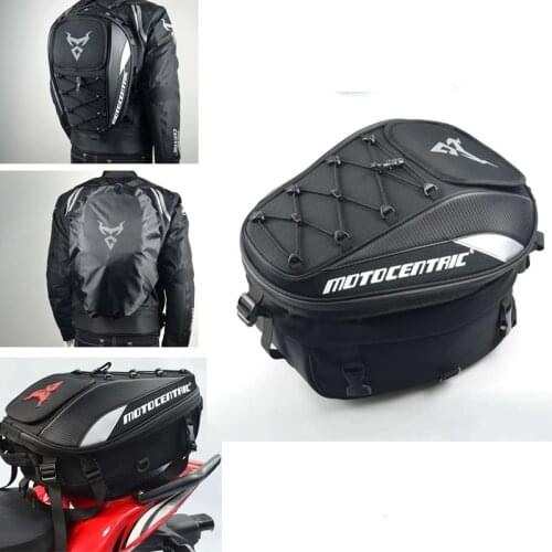 Moto Centric Carbon Fiber Motorcycle Backpack Riding Rider Bag Moto Waterproof Rear Seat Bag Multifunction Motorbike Tail Bags