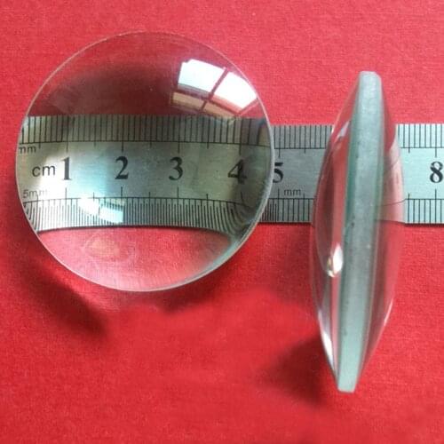 50mm Optical Glass Focal Length 50mm Double Convex Condensing Glass Lens Optics Biconvex Lens Magnifying Glass Lenses 1PC