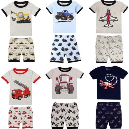 Dinosaur Pajamas for Teens Boys Summer Short Sleeve Cotton Pyjama Baby Boy Child Pyjamas Kids Sleepwear Cotton Panda Pajama Sets