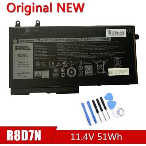 R8D7N NEW Original Laptop Battery For DELL Latitude 5400 5500 Precision 3540 Inspiron 7590 7591 7791 2-in-1 11.4V 51WH