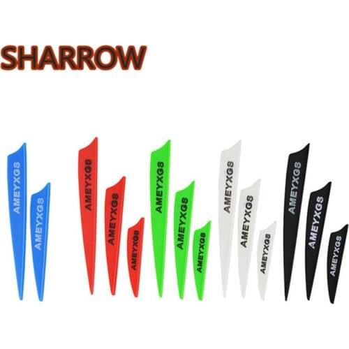 100pcs 2"/3"/4" Archery Rubber Feather Rubber Vanes Arrow Fletches DIY Tools Shield Shape Arrow Training Shooting Accessories