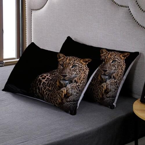 Luxury Wild Animal 2pcs Pure Polyester Pillowcase Design Classical Bedding Sets Bedding Decoration Top Quality Pillow case