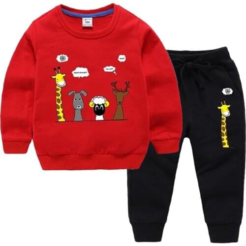 Toddler Boys Girls Clothes Set Boy Girl Cartoon Tracksuit Sets For Baby Spring Autumn Outfit Children Sport Suit Kids Clothing