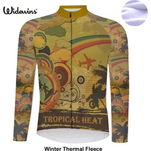 Tropical heat Winter thermal fleece cycling jersey long ropa ciclismo mtb bike clothes cycling clothing popular style 5255