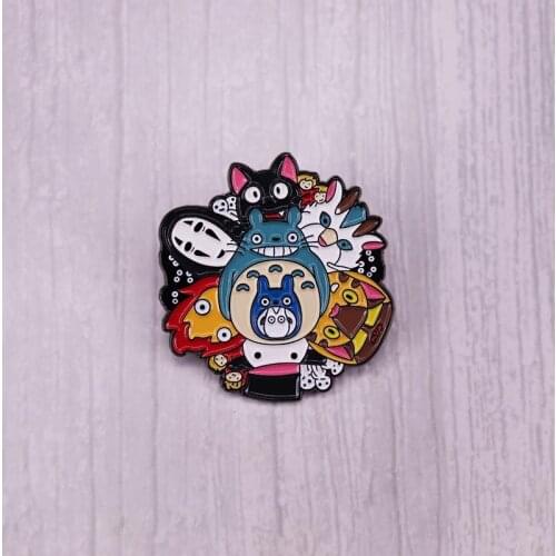 Spirited Aways Kohaku White Dragon Hard Enamel Pin Badge Enamel Brooches Women Men Lapel Pin Hat Badge Cartoon Cute Metal Figure