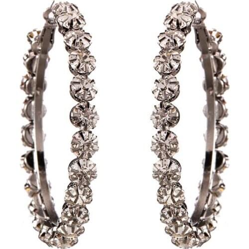 Hoop Earrings For Women Luxury Zircon Circle Round Earring Fashion Earings Jewelry Pendientes 2021 Hot Sale Vintage