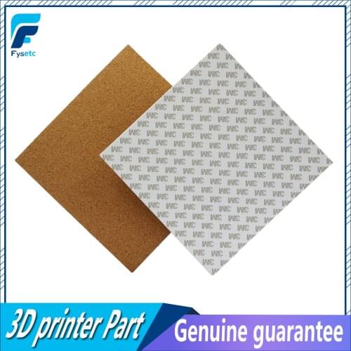 1pc 220x220X3mm Adhesive Cork Sheets For Ender 5 Anet A8 Prusa i3 MK2a Heated bed Hot Plate With Tape Thermal Cork Plate