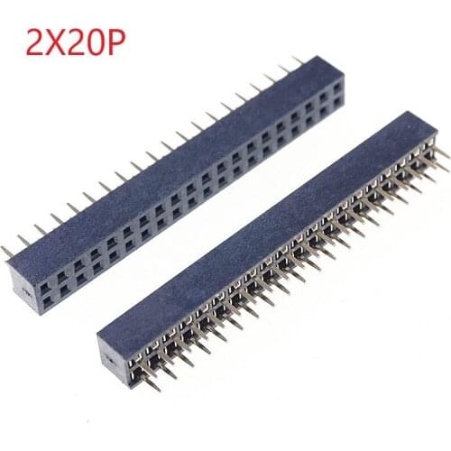 20pcs 2x20 P 40 Pin 2.00 mm Female Header Pin Headers dual row Straight Through Hole Insulator height 4.30mm Rohs