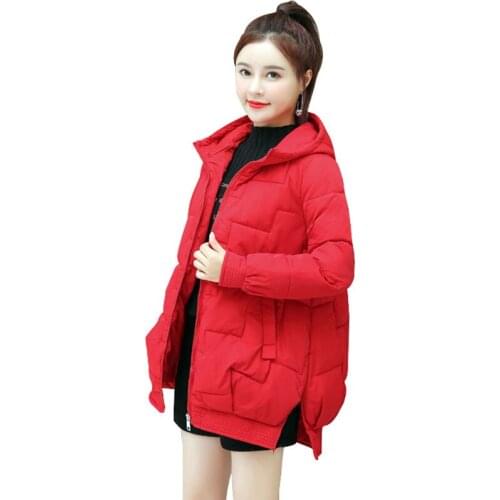 2020 Parka Women Winter Jacket Coat New Fashion Hooded Outerwear Thick Warm Down Cotton Jackets Female Padded Coats Loose Large