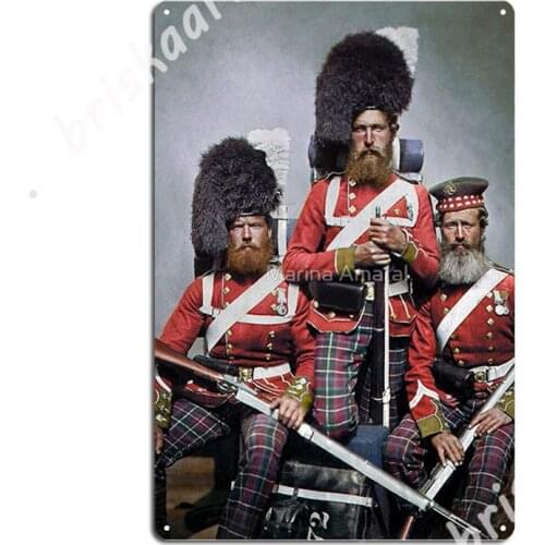 72 Highlanders, Crimean War, 1850s. Metal Signs Classic Mural Plaques Club Home Tin sign Posters