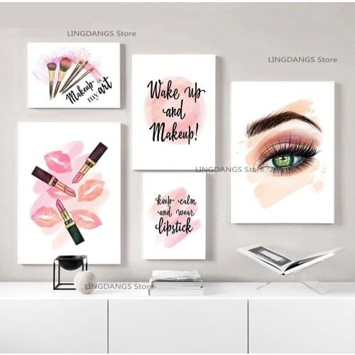 5d Diy Diamond Painting Fashion Posters Makeup Lipstick Nordic Diamond Mosaic Embroidery Cross Stitch Kits Art Home Decor Gift
