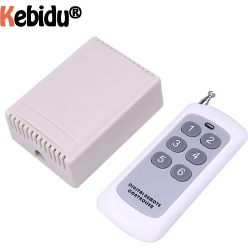 433Mhz Wireless Remote Control Switch DC 12V 6CH Relay Receiver Module With 6 Buttons Controller RF Transmitter Universal