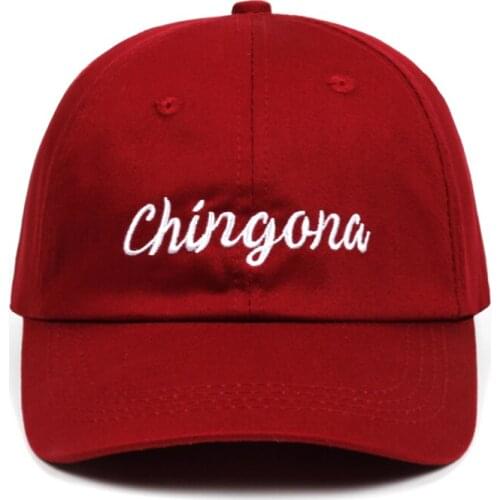 Chingona Dad Hat Embroidered Baseball Cap Low Profile Custom Black Strap Back Unisex Adjustable Snapback Cotton Baseball Hat