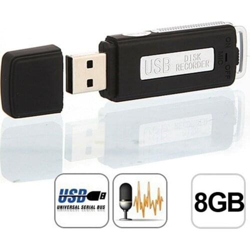 Mini USB Voice Recorder Professional Digital 8GB MP3 HD Noise Reduction Time Long-distance Sound Recorder For Business Meeting