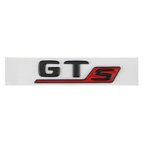 For GT S Auto Emblem 3D Schriftzug Aufkleber Badge Kofferraum Matte Schwarz GTS