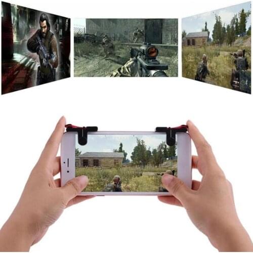 2Pcs Left+Right Hand D9 Mobile Game Controller Trigger Aim Button Joystick Plastic Universal Mobile Phone Holder Gaming Triggers