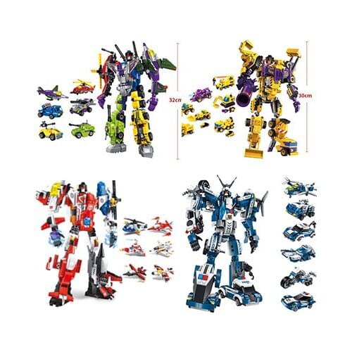 Enlighte transformation War Fight Soldier Educational Blocks Building Robot Assembly Brick Toys Children