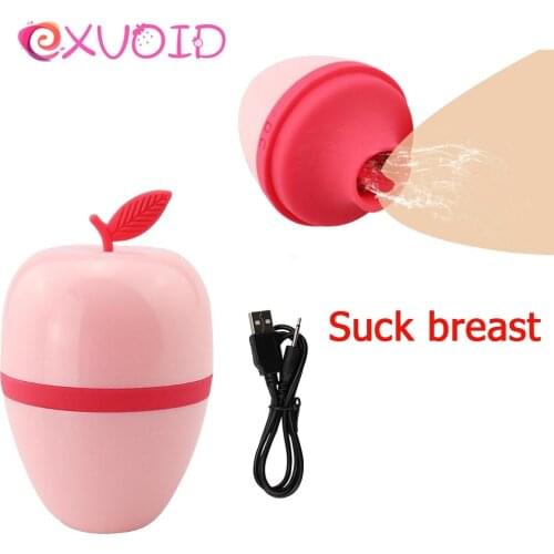 EXVOID Nipple Tongue Licking Vibrator Clitoral Licking Breast Enlarge Massage Apple Shape Egg Women Sex Toys Female Masturbator