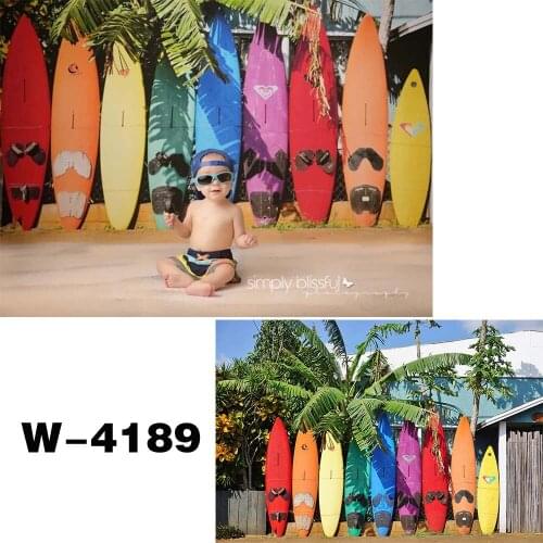 HUAYI Photography Backdrop Newborns Baby Child Birthday Photo Booth Background Summer Kayaking Beach Sea Studio Photocalls Props