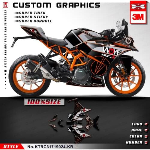 KUNGFU GRAPHICS Motorcycle Décor Vinyl Decals Sticker Kit for RC 125 200 250 390 2014 2015 2016 2017 2018 2019 2020