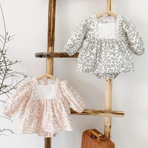 Toddler Baby Girl Cotton Dress Romper Infant Baby Girls Jumpsuit One piece Outfit Spring Autumn Baby Girls Clothes