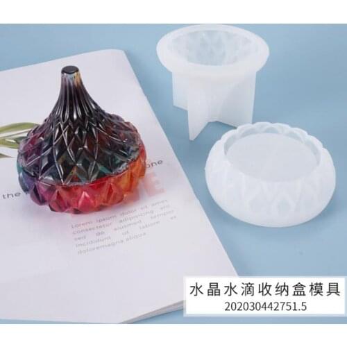 New transparent silicone mold resin Drop-shaped storage box decoration silicone mold for DIY handmade decoration silicone mold