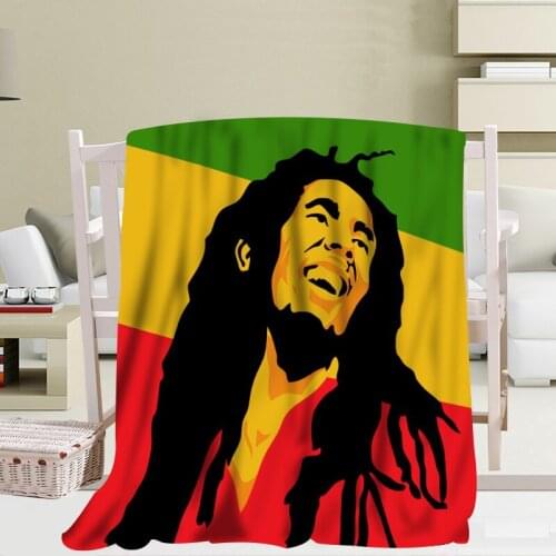 Custom BOB MARLEY Blanket 56x80 inch 50x60 Inch 40x50 Inch Home/Sofa/Bedding Throw Blanket Kid Adult Warm Blanket