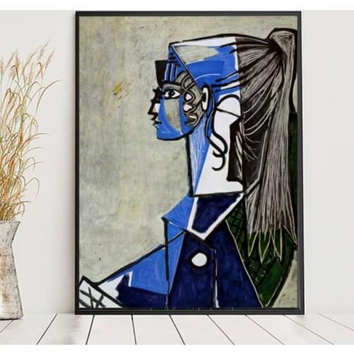 Portrait Of Women In Green Chair By Picasso Canvas Posters Prints Abstract Wall Art Painting Decorative Picture Home Decoration