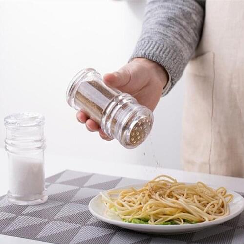 Transparent Plastic spice jar for salt pepper and toothpick Storage portable outdoor Home Barbecue flavor box kitchen accessorie