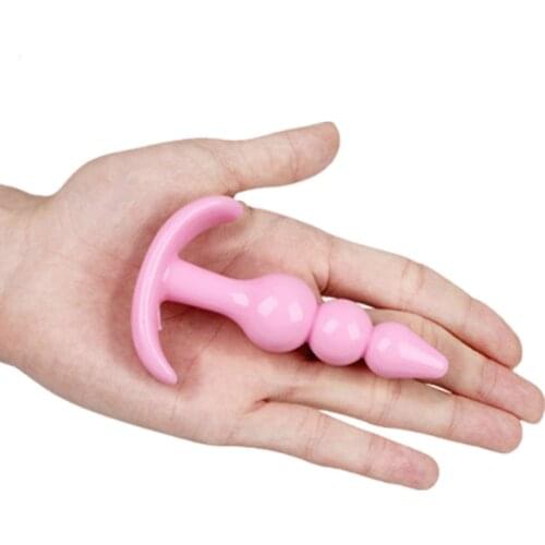 Silicone Anal Plug Beads Butt Plug 3 Shapes Anal Plug For Beginners Sex Toys for Men And Women Sex Products