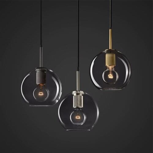 Nordic Modern Fashion Glass Pendant Lights American retro single Head bedside restaurant coffee shop Hanglamp Home Lighting