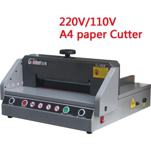 Professional electric paper cutter A4 size desktop Guillotine paper cutting machine paper trimmer 220V/110V QZ330