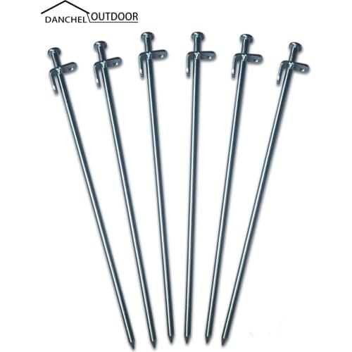 DANCHEL OUTDOOR 40cm high steel tent pegs stakes nails ground stake for bell tent big family tents accessories for tents