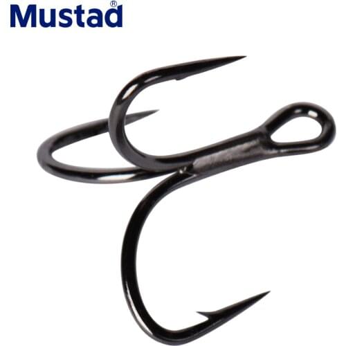 1 Pack Mustad TG76NP Fishing Hooks Strong Three Anchor FishHooks High Carbon Steel Treble Hooks Sea Carp Fishing Worm Lure Hooks