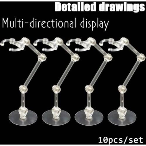 10 Pcs Doll Stands Figure Display Bracket Action Base For 1/144 SHF Saint Sic Robot Model Effect Stage Act Suit