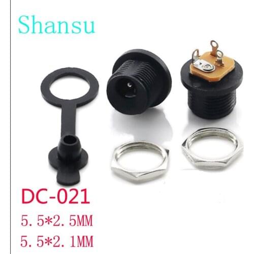 10pcs DC plug DC021 5.8x2.0mm A power outlet DC-021 3 feet into 5.5x2.1mm Waterproof cover 5.5x2.5mm