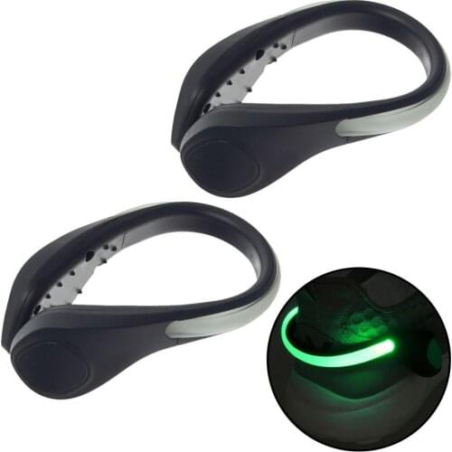 2PCS Safety Warning Shoe Light Clip Luminous Shoe Clips LED Flashing Bright Night Light For Running Sports Shoes