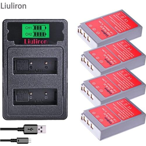 2000mAh PS-BLS5 BLS-5 BLS5 BLS50 Battery + dual Charger for Olympus PEN E-PL2,E-PL5,E-PL6,E-PL7,E-PM2,E-M10,E-M10 II,Stylus1