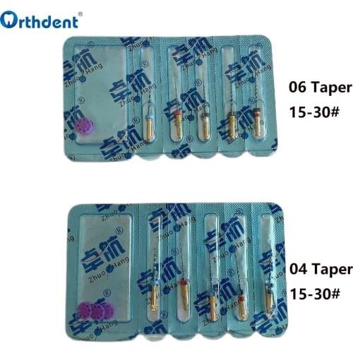 5 Pcs/Set Dental Root Canal Files 04 06 Taper Dental Rotary File For Teeth Treatment Dentist Materials 15-30# Assorted