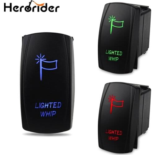 Car Switch ON-FF LED Car Boat Truck Bar Rocker Toggle for Whip Light 12V 20A 24V 10A 5Pin