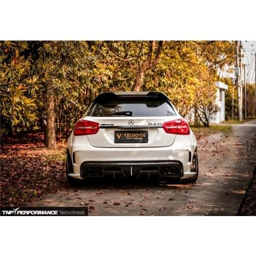 Suit For Kit Cover Mercedes Benz Gla45 Wide Body Surrounded Carbon Fiber Front Side Skirt Rear Bar Tail Wing