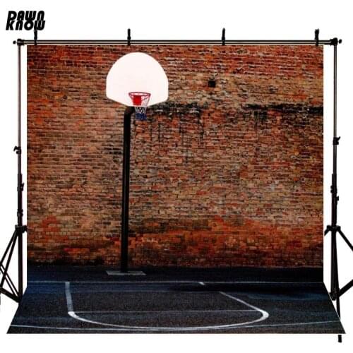 Vinyl Photography Backdrops For Children Brick Walls basketball stand New Fabric Flannel backgrounds for photo studio F1590