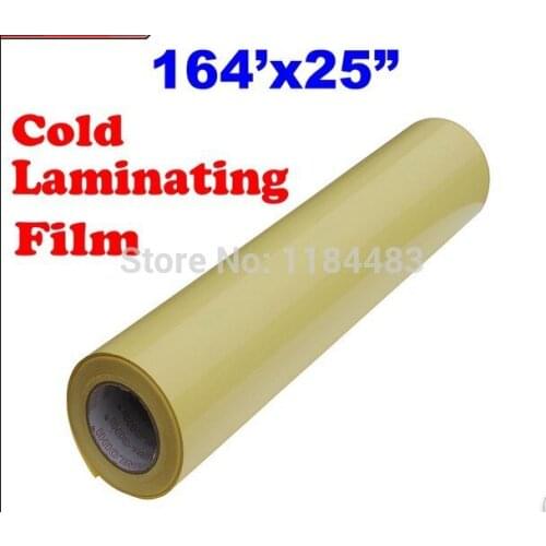 25"X164'(0.63x50M) Glossy UV Luster Cold Laminating Film Protect Photo For Cold Laminator