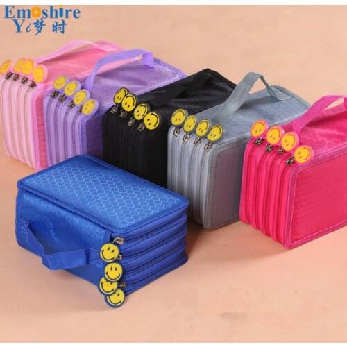 Hot Sale Large Capacity Simple Coloring Korea Pencil Case Pencil Case Secret Garden 72 Hole Anti-fall Art Pen Box B314