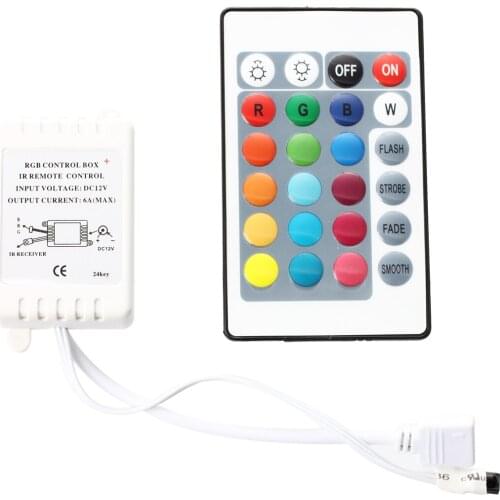 IR Box Remote Controller 24 Keys for RGB LED Light Strip
